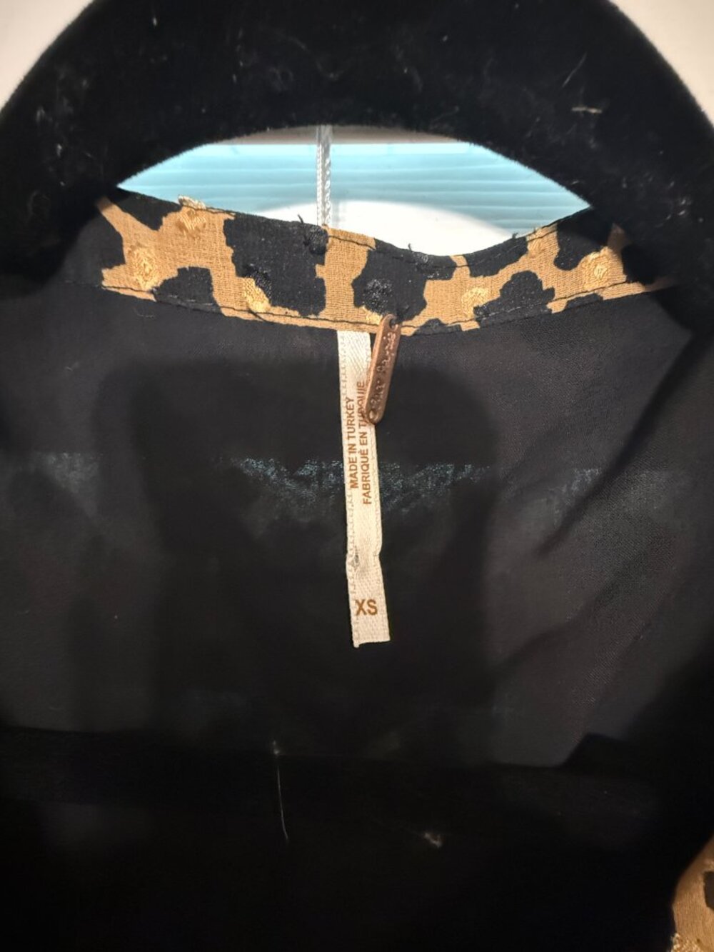 Women's Free People XS Gold and Black Leopard Print Mini Wrap Dress - Picture 7 of 8